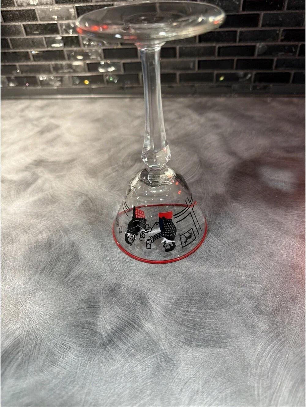 Vintage 1940s Libbey Pickwick Merrymaker Cordial Cocktail Martini Glass